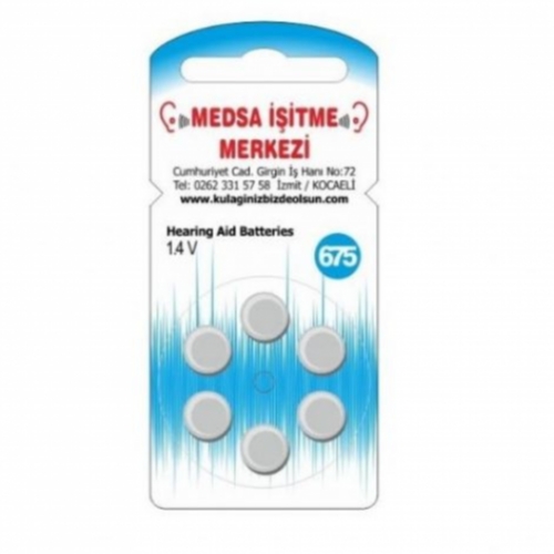 MEDSA<br>İŞİTME CİHAZI PİLİ ZA-675	